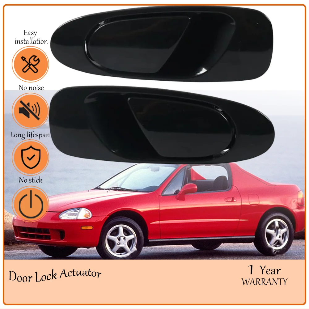 

Rear Exterior Door Handle Without Hole for Honda Civic 1992-1995 Civic Del Sol 1993-1997 Black Left Right Pair Set oe72180SR301