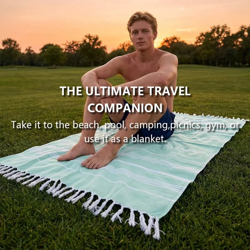 

Роскошное турецкое пляжное полотенце увеличенного размера 100x180 см - мягкое и супервпитывающее летнее полотенце для женщин