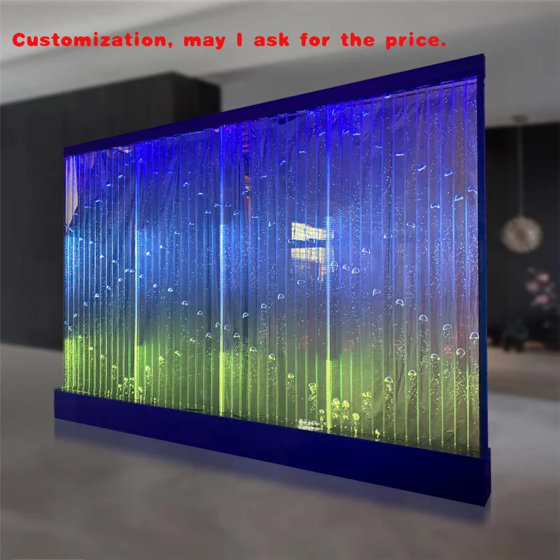 

custom.Indoor Decor Lobby Partition Design APP Control Acrylic Aqua Bubble Wall