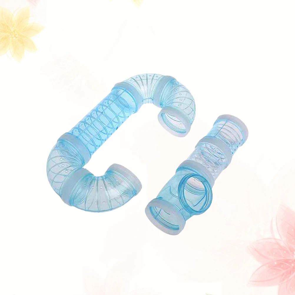 2 قطعة قفص الهامستر أنابيب التمرين الخارجية أنابيب نفق بلاستيكية قوية قابلة للتوسيع قفص الحيوان الملحقات استكشاف آمن #5