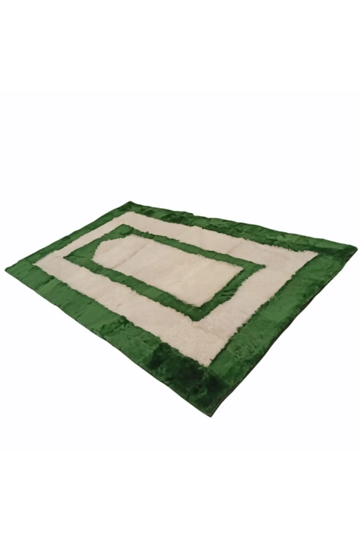 DOLBOVI cream green natural lamb skin Seccade 80X120 Cm Meditation Rug