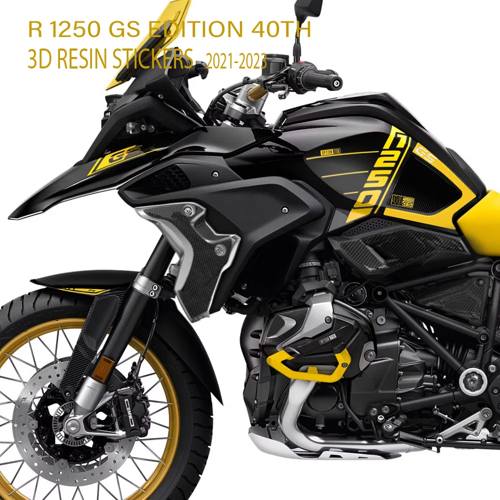 For BMW R 1250 GS 40th Edition R1250 GS 40th 2021 2022 2023 R1250 GS 40 Years Motorcycle 3D Epoxy Resin Sticker Kit