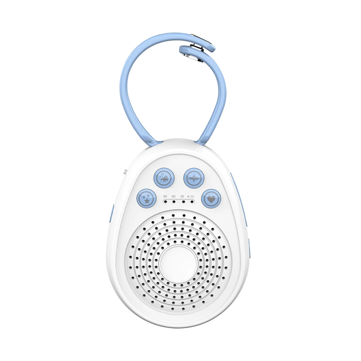 Retail! White Noise Sound Machine Portable Baby Sleep Machine 20 Exclusive Sleep Aid Music Rechargeable Battery USB Cable