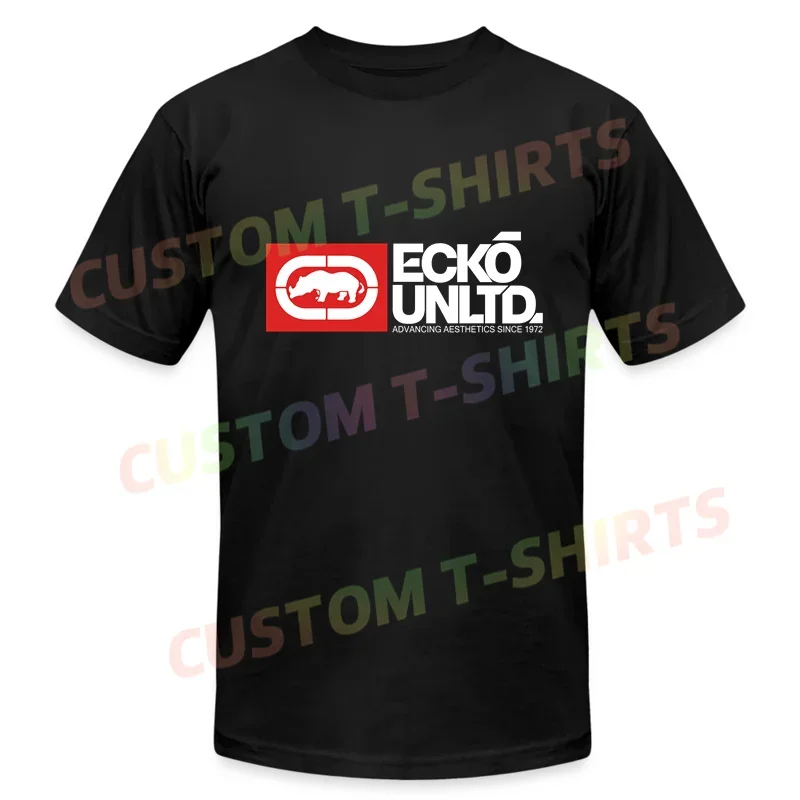 2024 Summer Men T Shirt Casual Ecko Unltd Logo T-shirt Graphic Short Sleeves 100% Cotton S-3XL