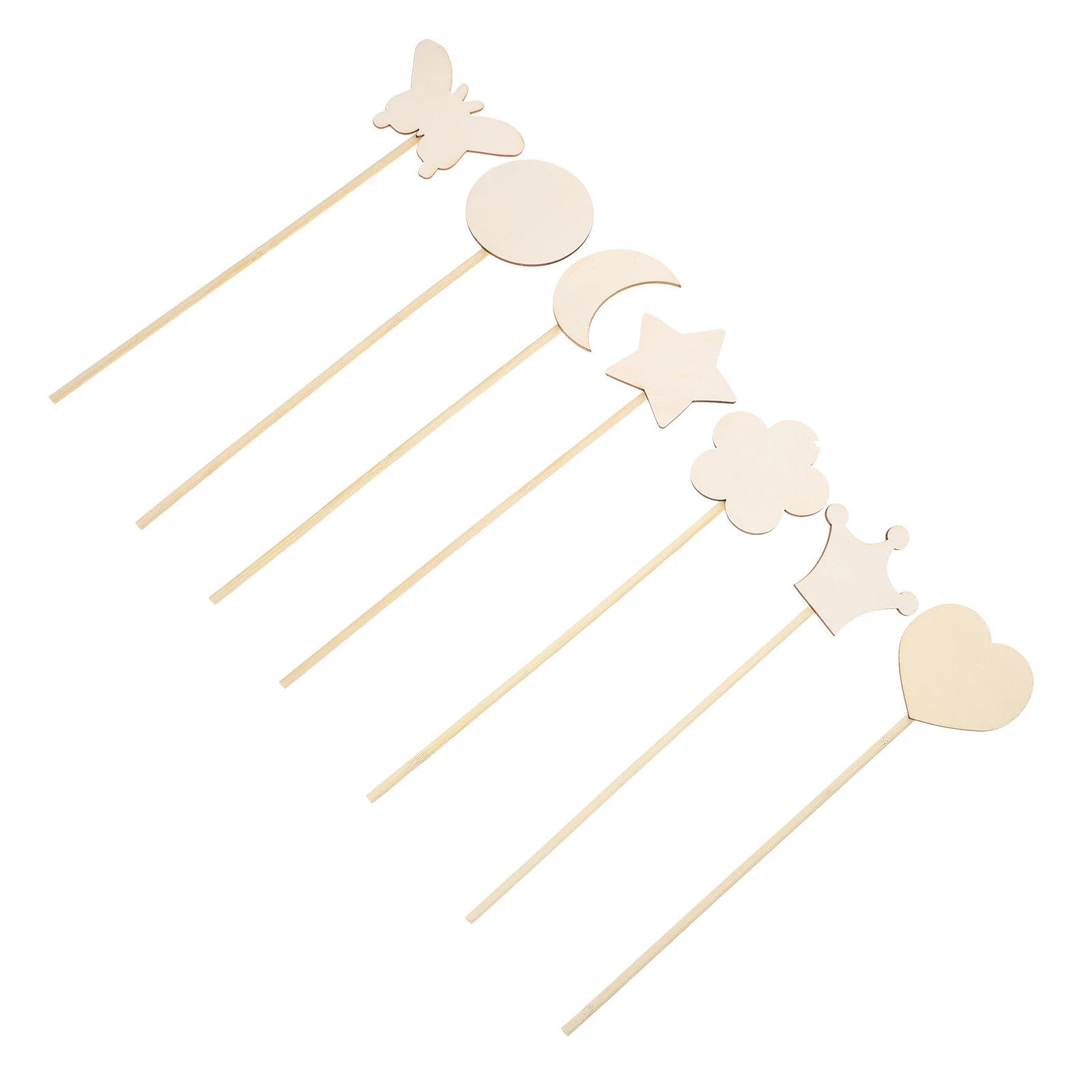 

12 Pcs DIY Wooden Craft Toys for Girls Kids Fairy Princess Handmade Safe Creative Gifts