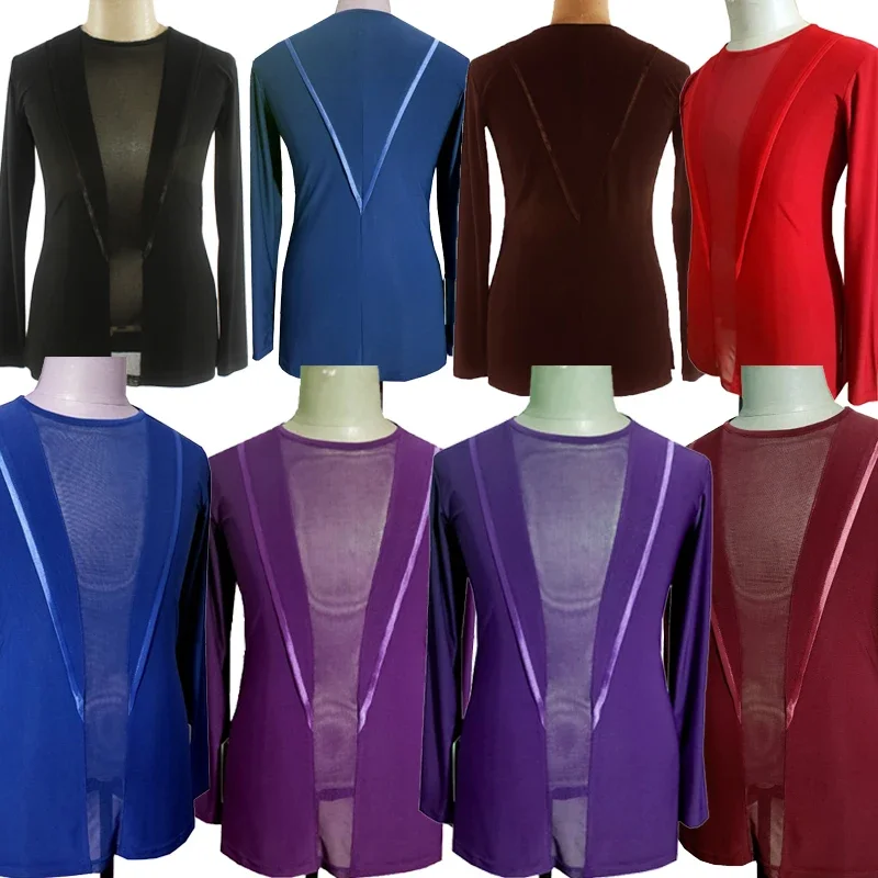 

Черная рубашка для латиноамериканских танцев, мужская одежда для бальных танцев, танго, соревнований, выступлений, с круглым вырезом, для ча-ча, сальсы, самбы