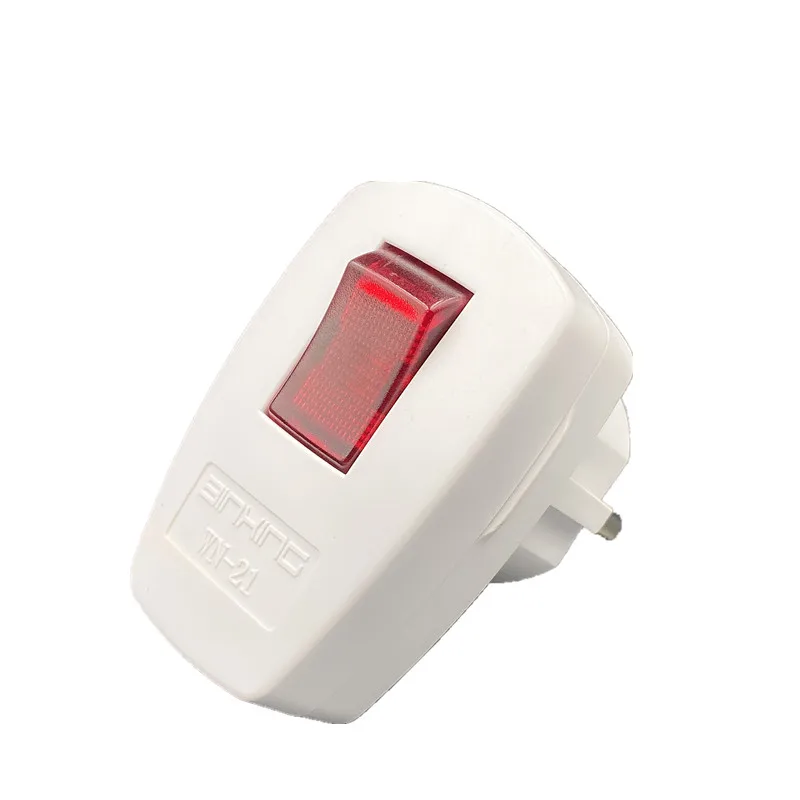 ألمانيا Schuko Rewireable قابس طاقة مع مفتاح الطاقة على الخروج 250 فولت 10A الاتحاد الأوروبي CEE 7/7 محول قياسي وعاء موصل نوع F WT