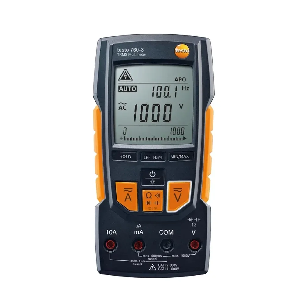 

2026 Testo 760-3 Digital Multimeter K Type TRMS 1000V AC/DC Voltage Tester 0590 7603