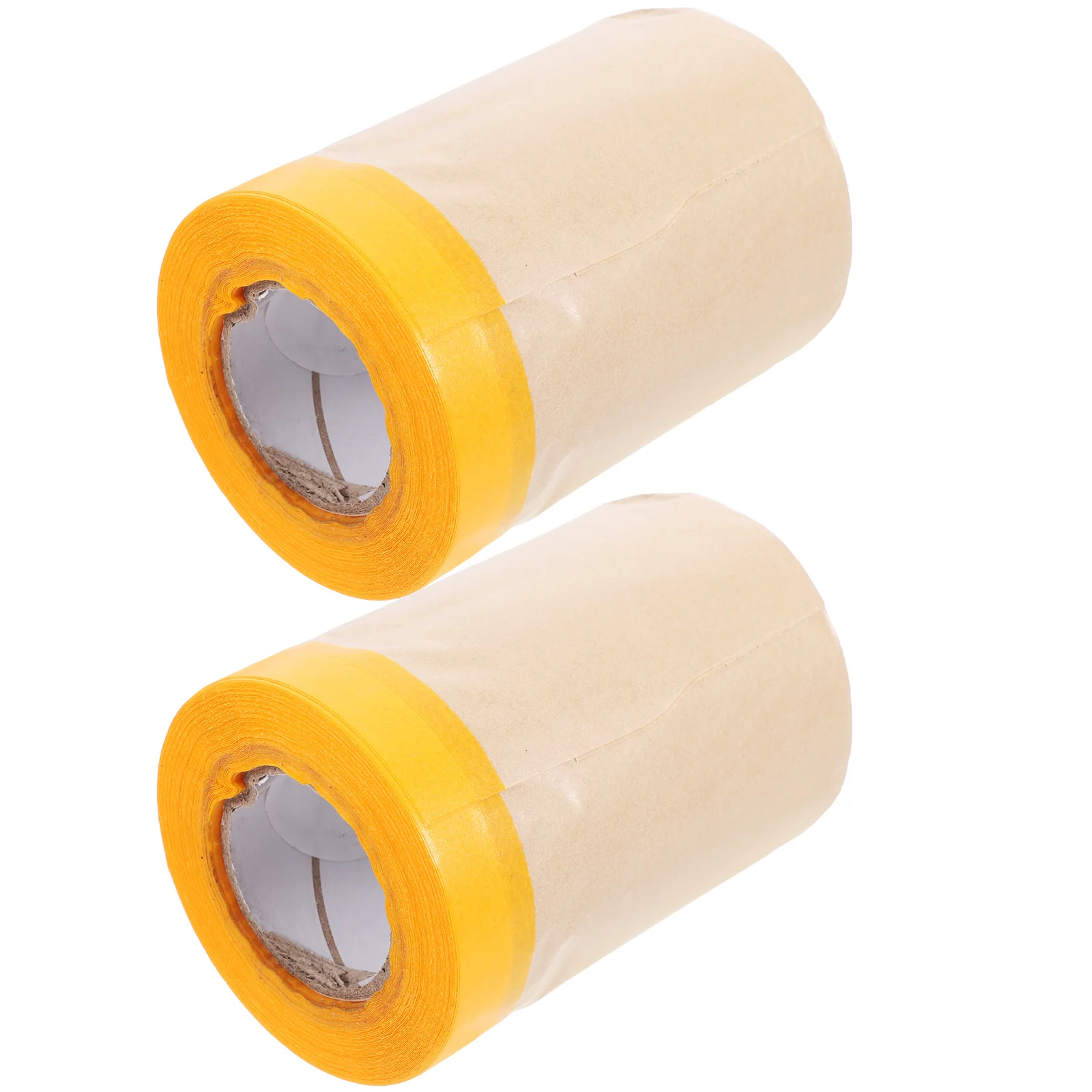 2 Rolls Kraft Paper Masking Adhesive for Furniture Floor Covering Protection Painting Tape Easy Use Remove Masking Paper Roll