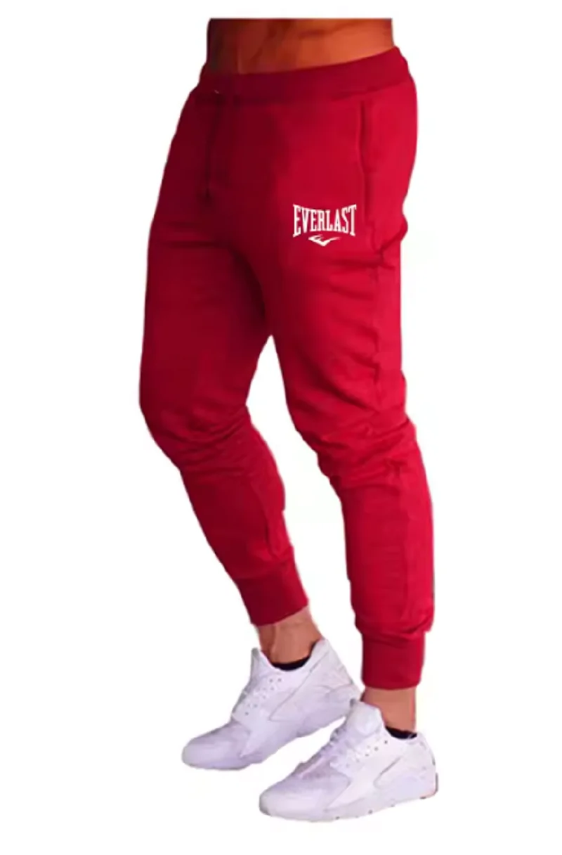 السراويل الجديدة المطبوعة الخريف EVERLAST الرجال/النساء تشغيل السراويل ركض Sweatpant الرياضة بناطيل كاجوال اللياقة البدنية الصالة الرياضية تنفس السراويل