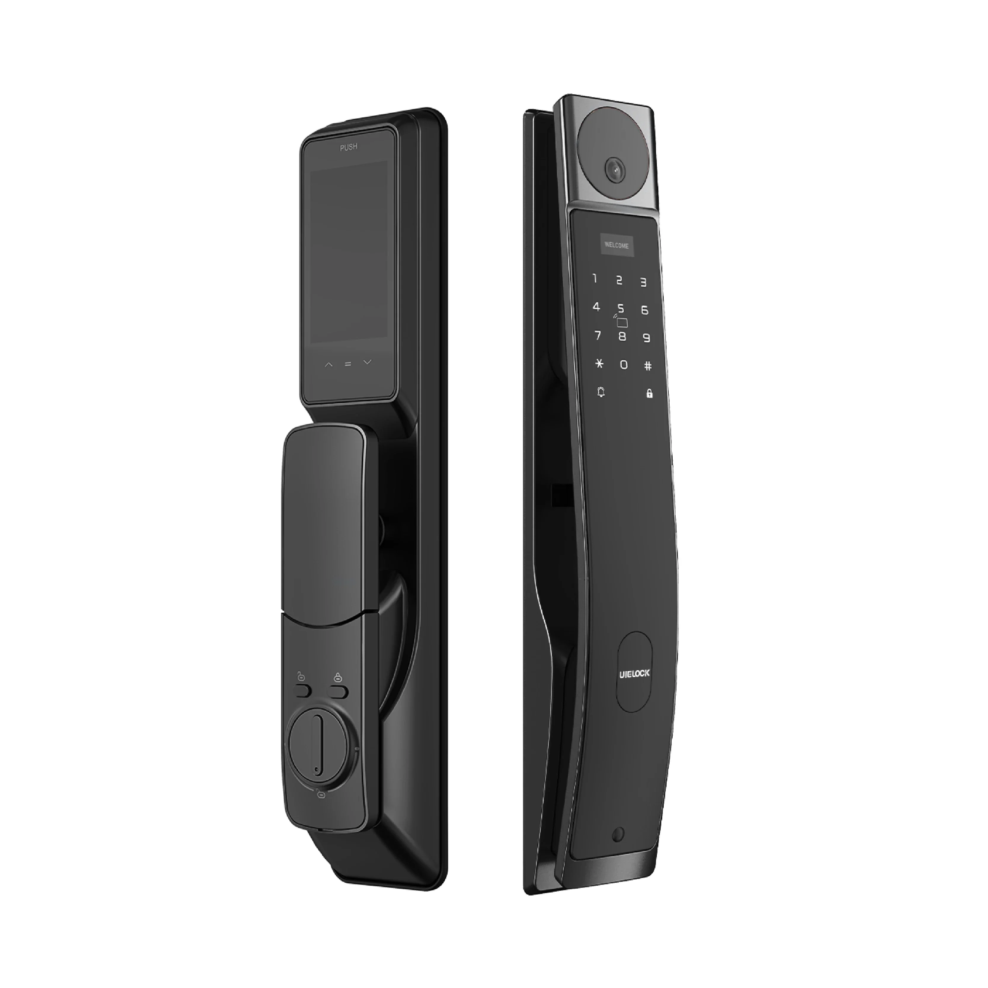 UIELOCK Veine delle dita Sblocco Citofono visivo 3D Riconoscimento facciale Blocco Password Smart Card App Tuya Controllo remoto Smart Door Lock