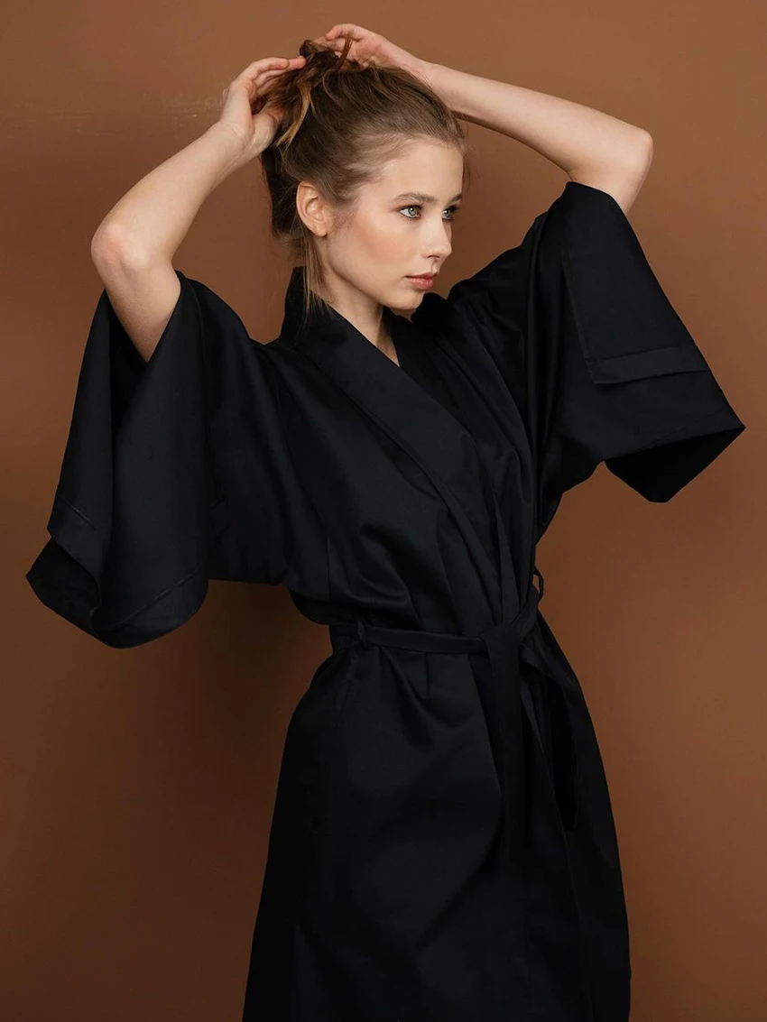 Marthaqiqi Loose Women'S Nightwear Sexy V-Neck Sleepwear Long Sleeve Nightgowns Lace Up Pajamas Mini Dress Causal Home Clothes