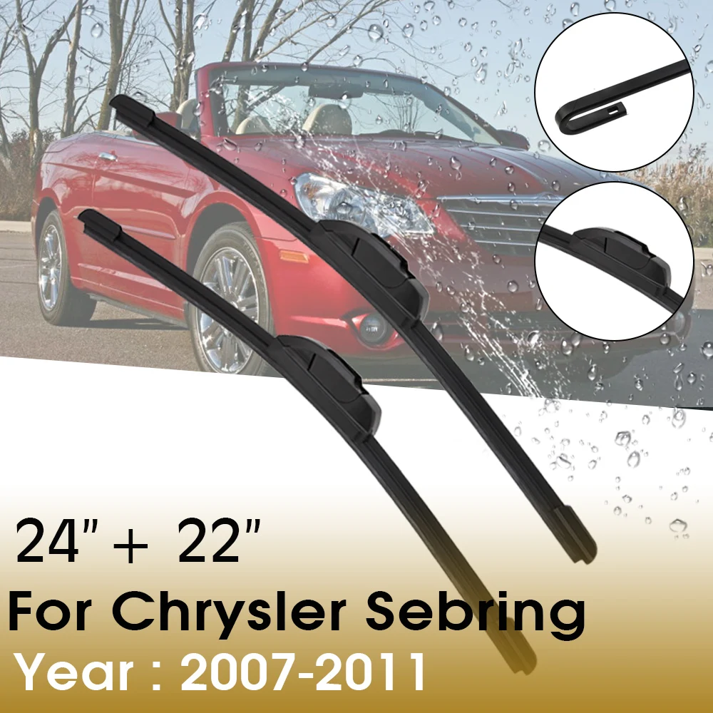 

BROSHOO автомобильные щетки стеклоочистителя из натурального каучука 24 "+ 22" 2007-2011 для Chrysler Sebring переднее лобовое стекло автомобильные аксессуары