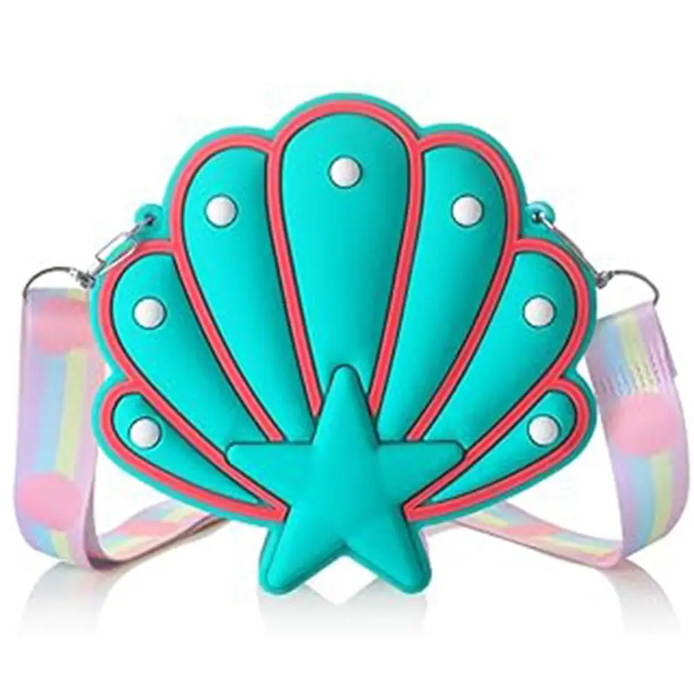 

Water-proof Silicone Shell Bags Soft Lightweight Seashell Crossbody Pouch Children Gift Adequate Capacity Zipper Shoulder Bag