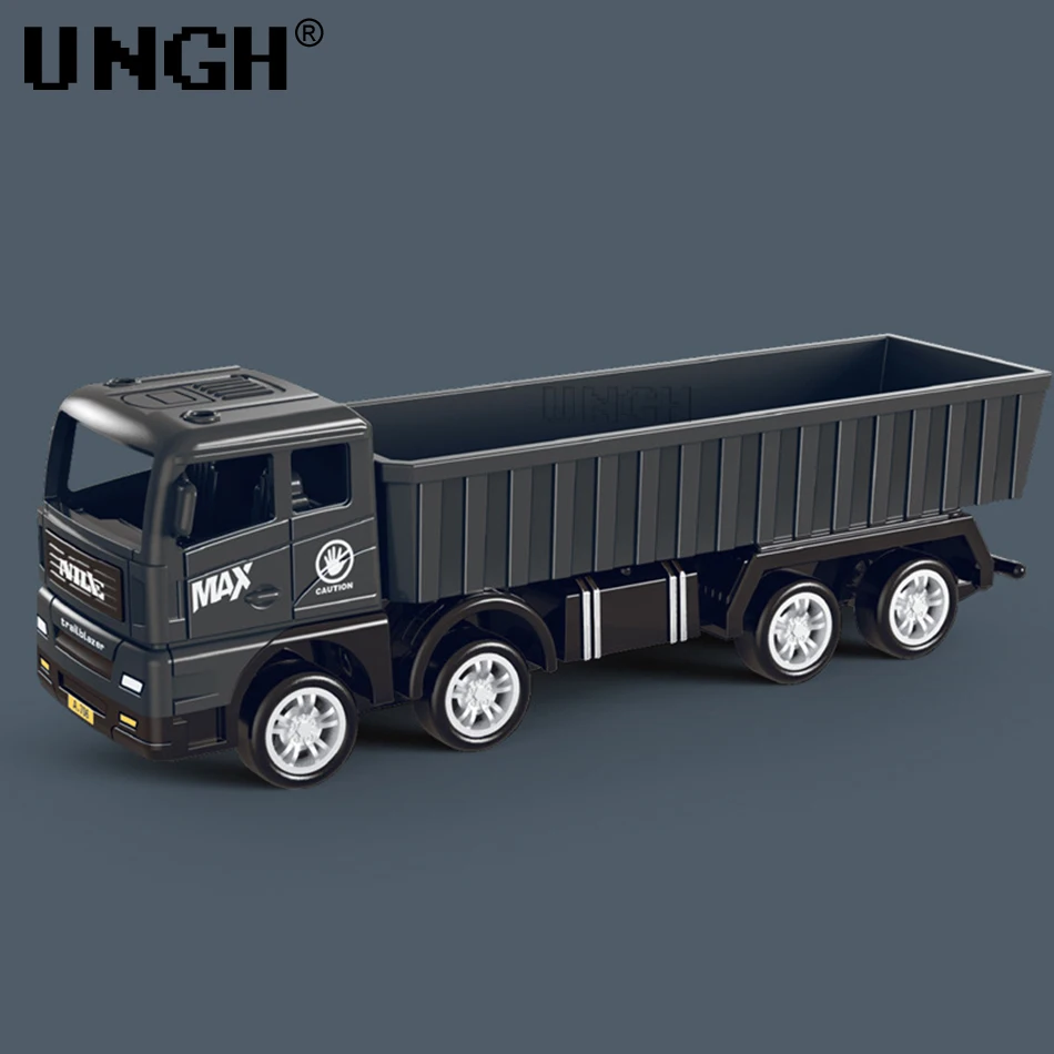 UNGH 4PCS/Set Simulation Transporter Pull Back Container Truck Freight Vehicle Children Kids Car Model Educational Toys