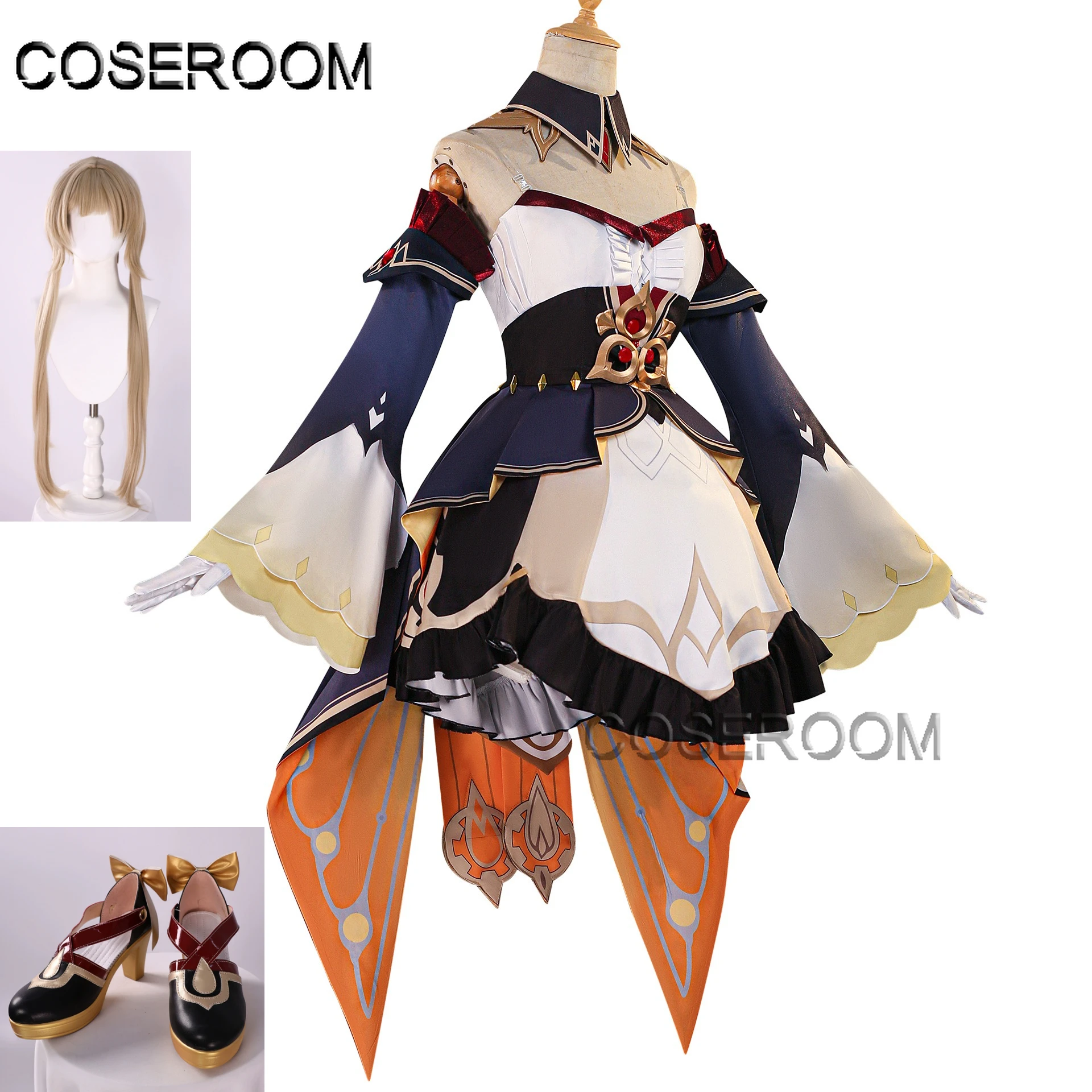 

Anime Game GenshinImpact Marionette Sandrone Cosplay Costume Wig Shoes Outfits Women Halloween Carnival Role Play Uniform Dress