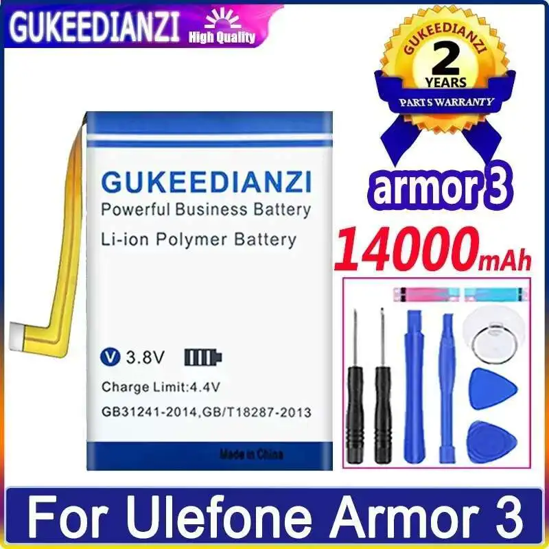 

For Ulefone Armor 3 14000Mah Stable Mobile Phone Battery
