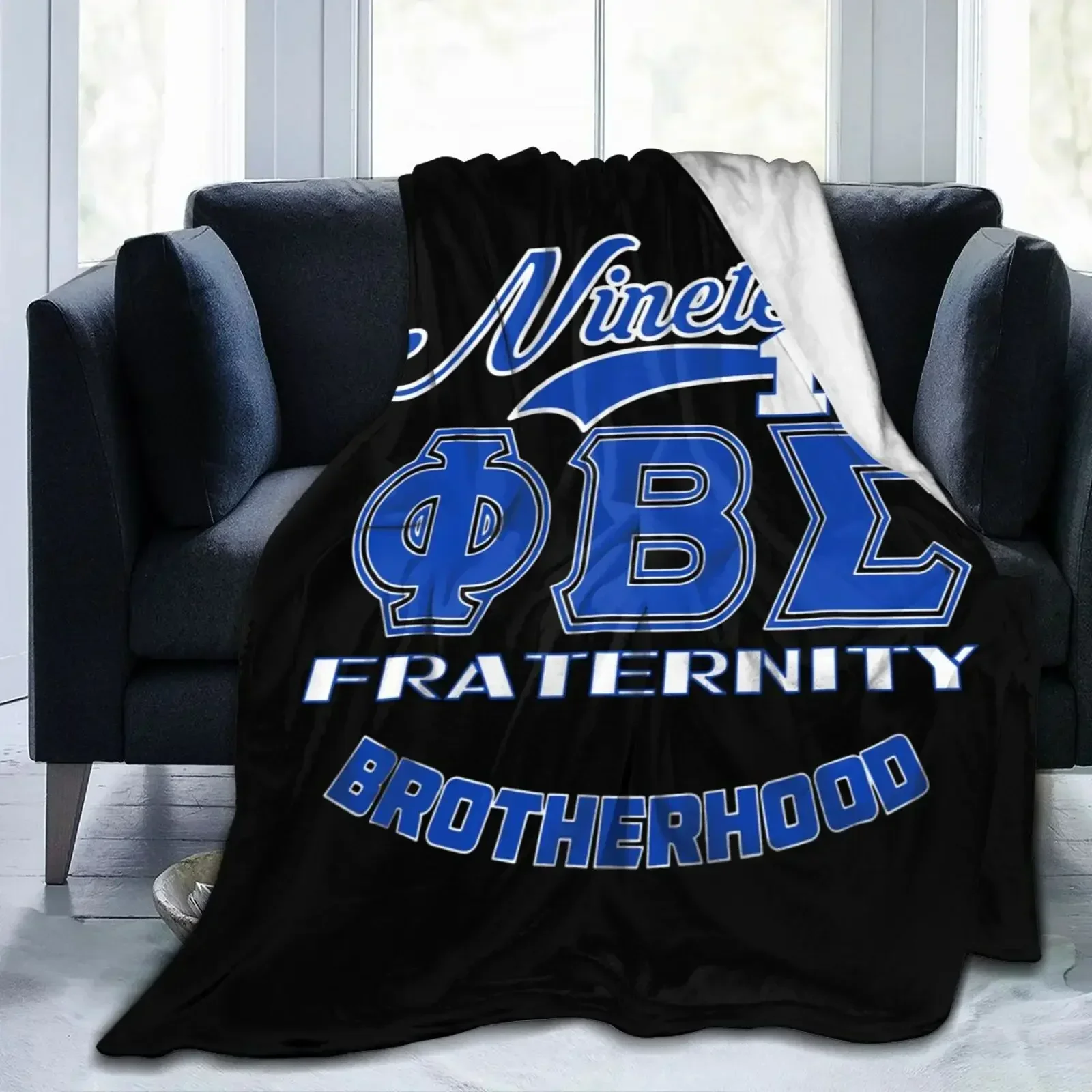 

Плед из мягкого флиса с принтом D Print Phi Beta Sigma Fraternity PBS для кровати, дивана, теплый гобеленовый чехол