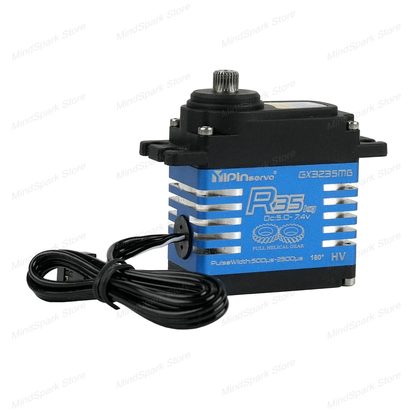 Servo digitale impermeabile 35KG Denti metallici Motore 180/270 gradi Servizi di coppia di grandi dimensioni per fai da te 1/8 1/10 Robot Crawler RC Auto giocattoli