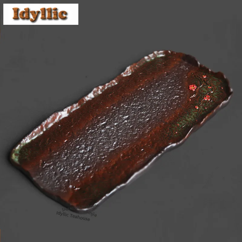 

Поднос для чая и десертов с рельефным цветочным узором в стиле римского камня, поднос для кофе, органайзер для столовых приборов, подарки