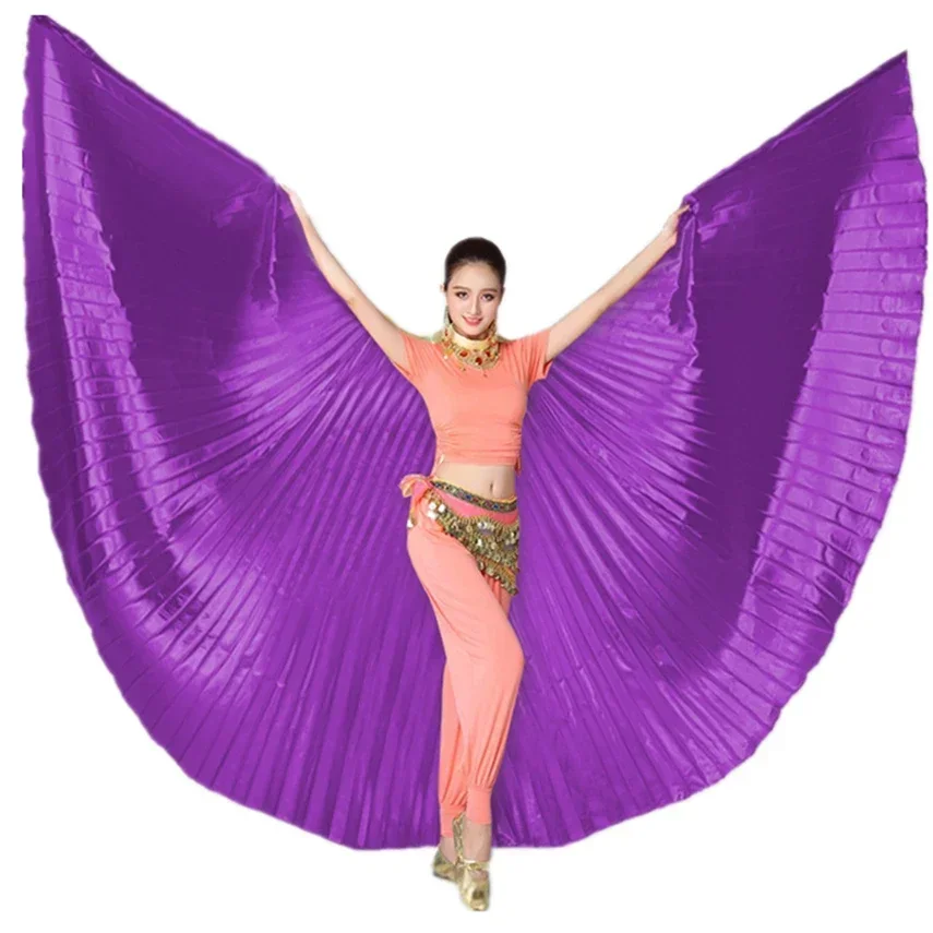 11Color Butterfly Wings Dance Costumes Belly Adult Women Gold Belly Dance Clothing Shinny Indain Stage Performance 360 Degrees