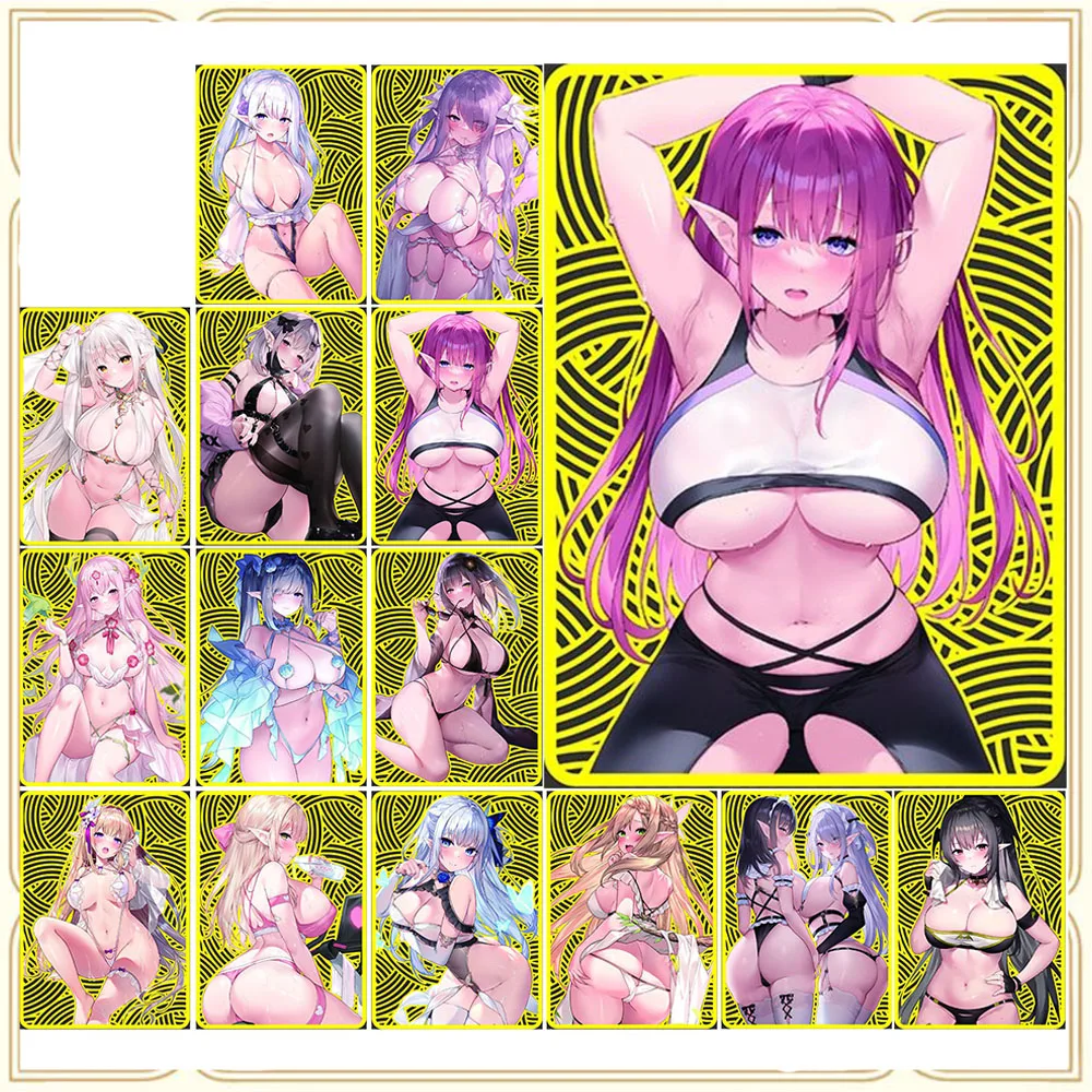 

SCY Anime Goddess Story Sexy Metal Card Boy Game Toys Collectible Card Christmas Birthday Gift DIY ACG Rem Mona Tokisaki Kurumi