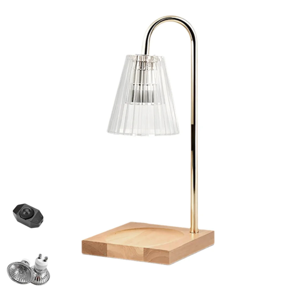 

Creative LED Aromatherapy Lamp Plug-In Home Decoration Wax Melting Lamp Adjustable Brightness with 2 Light Bulb Table Lamp Home