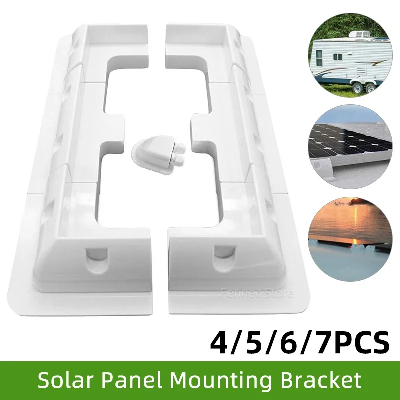 

RV Roof Top Solar Panel Mounting Fixing Bracket Kit Photovoltaic Panel ABS Supporting Holder for Caravans Camper Boat Yacht