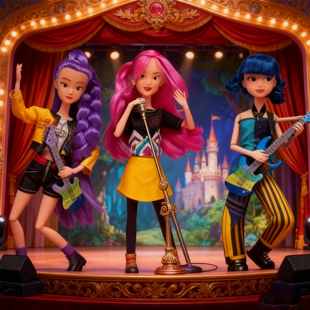 Nova boneca brinquedos kpop demon hunters figura de ação brinquedo rumi mira zoey bela princesa bebê menina bonecas plástico brinquedo diy para meninas