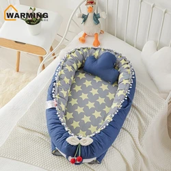 Warming Foldable Baby Crib With Removable And Washable Bed Soft And Skin Friendly Anti Startle Baby Crib Isolated Baby Bed 2024