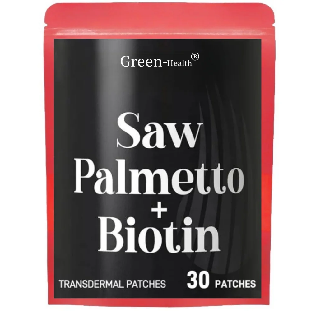 

Saw Palmetto with Biotin Transdermal Patches Hair Loss And Regrowth For Men And Women - 30 Patches One Month Supply