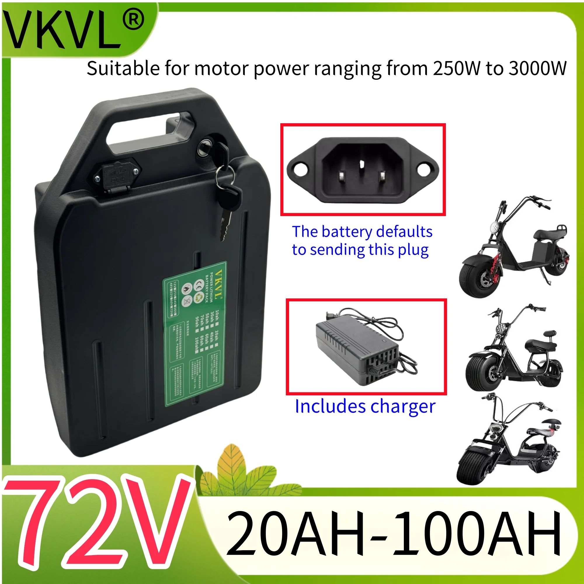 

Air fast transportation，Send within 24 hours，72V100AH，18650 lithium battery，Lithium battery pack，Suitable for motors below 3000W