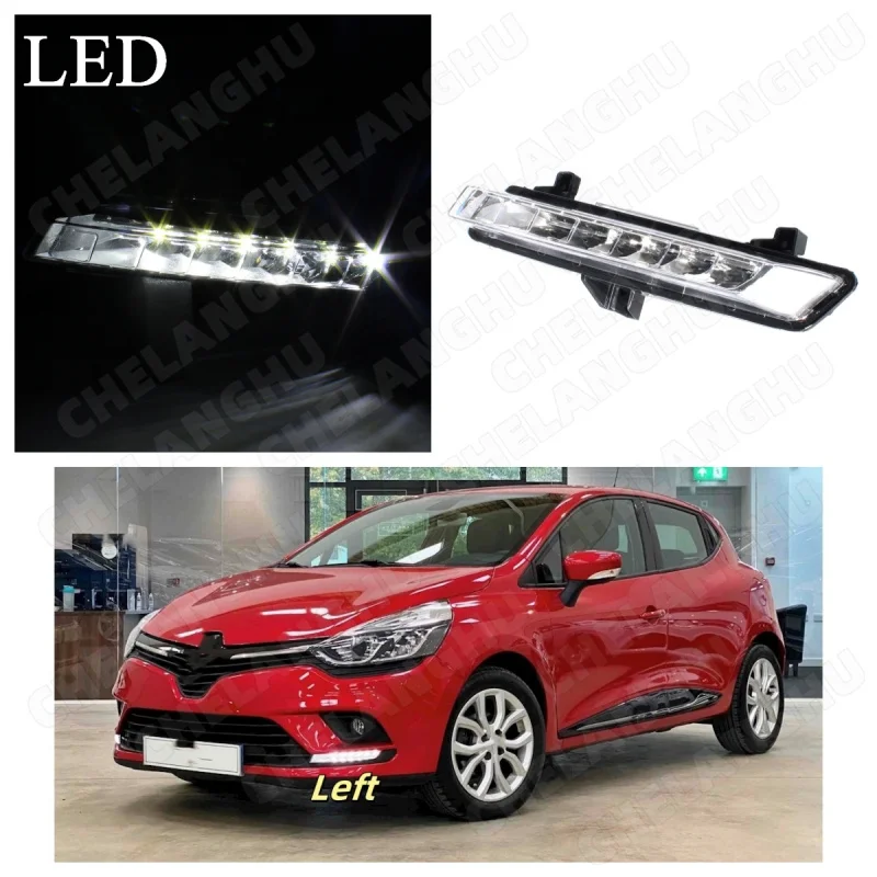 

1Pc Left Side Daytime Running Light For Renault Clio 2016 2017 2018 2019 Super Bright Waterproof DRL Strip Car Universal