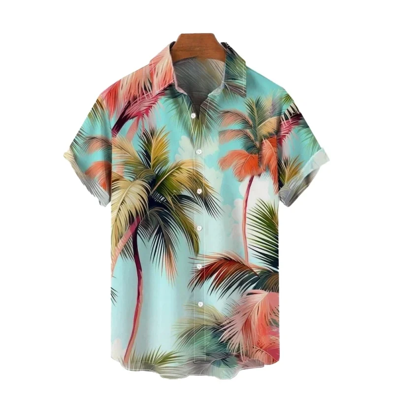 Hawaiian shirt: printed short sleeved quick drying beach casual party holiday shirt