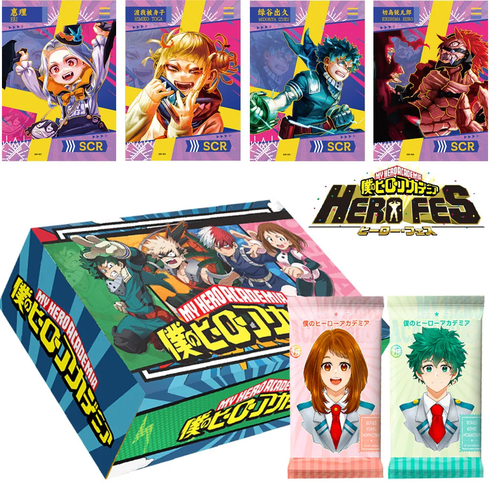 

New My Hero Academia Game Cards Bakugou Katsuki Todoroki Shoto Cosplay Hardcover Collection Anime Poker Children Toy Gift