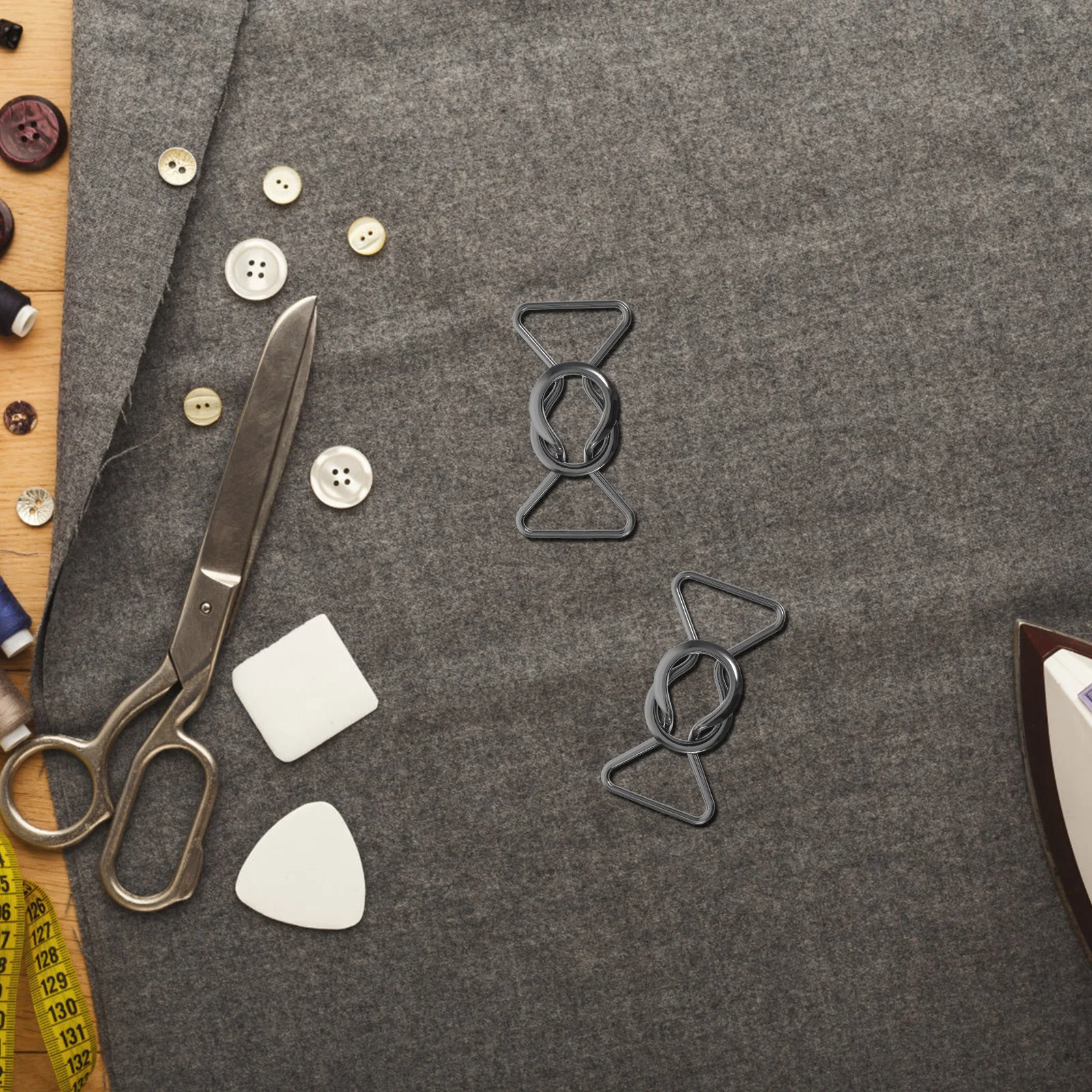 8 مشبك معدني متشابك DIY لاستبدال الحزام معاطف الملابس والاكسسوارات مشبك أجهزة الخياطة