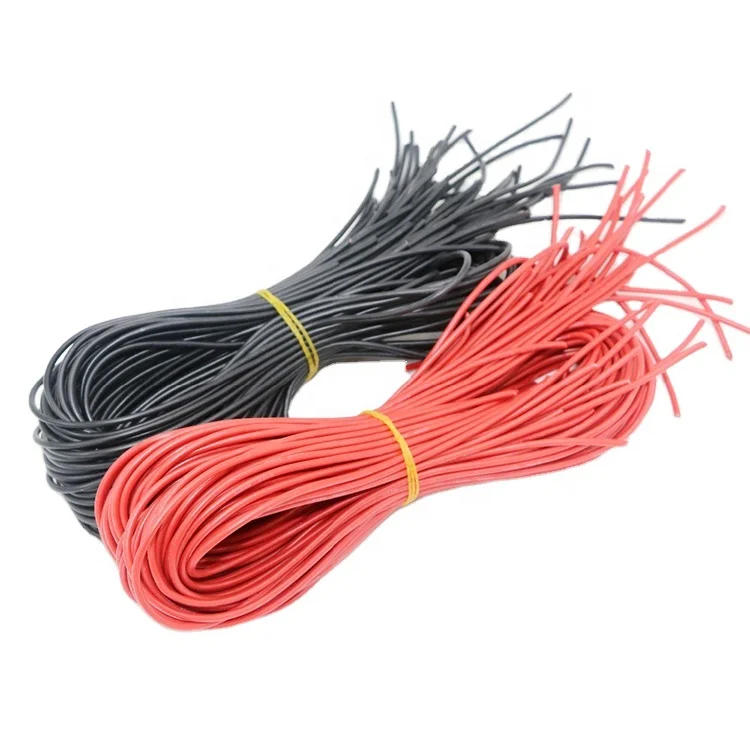 50PCS 22AWG Filo di rame stagnato flessibile ad alta temperatura Filo di silicone morbido 600V Cavo resistente al calore per batteria Lipo RC FAI DA TE LE