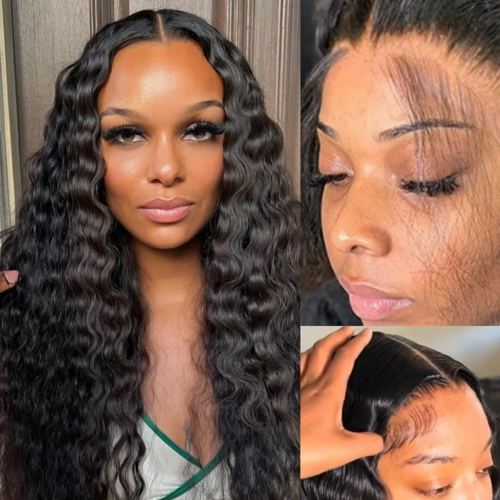 Pelucas de encaje frontal sin pegamento para mujer, cabello humano rizado Bob, prearrancado, línea de cabello Natural, 5x5