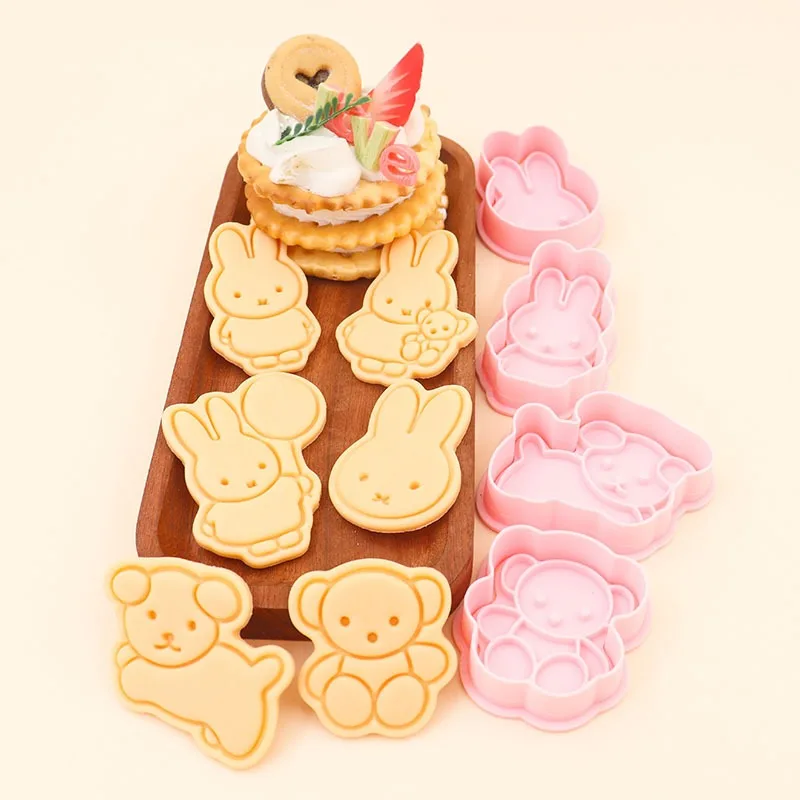 Molde para Galletas de la Serie Miffy, Diseño de Dibujos Animados, Creativo, para Hacer Galletas Simuladas, Suministros de Panadería