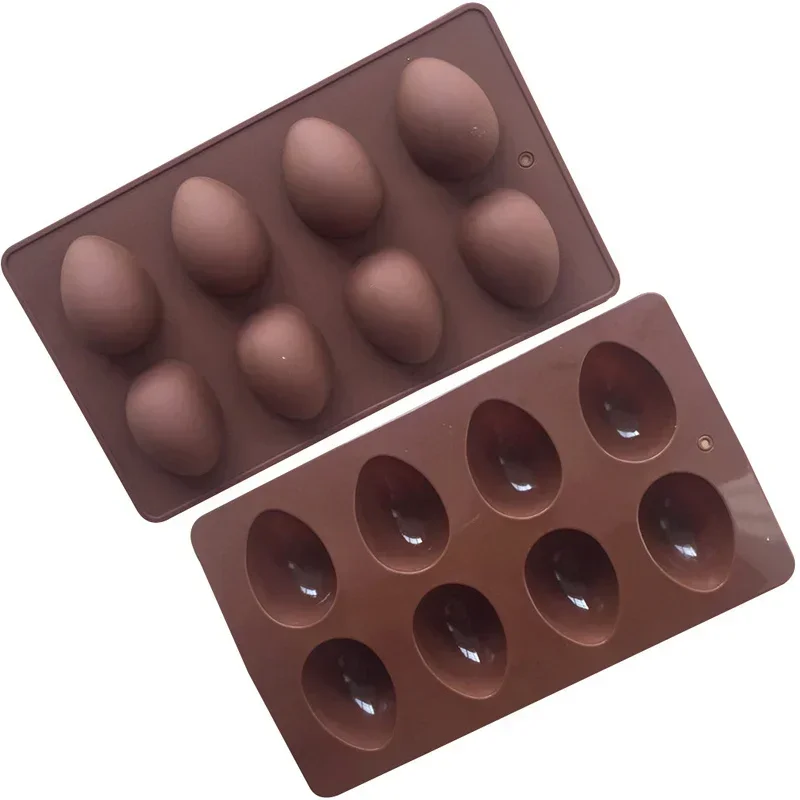 

8 Eggs Shaped Easter Eggs Silicone Baking Mold Pastry Chocolate Mold Pudding Ice Tray Mould Easter DIY Soap Mold Crafts Gifts