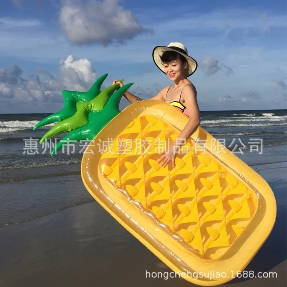 

Плавающая кровать с ананасом, надувной плавающий ряд, кольцо для плавания с ананасом, плавающая кровать с водяным креплением