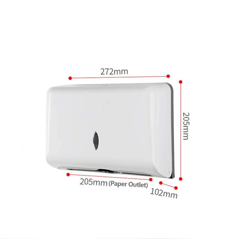 Hand Paper Towel Dispenser Wall Mounted Multifold Tissue Dispenser Single Fold Hand Towel Dispenser for Hotel Bathroom Kitchen