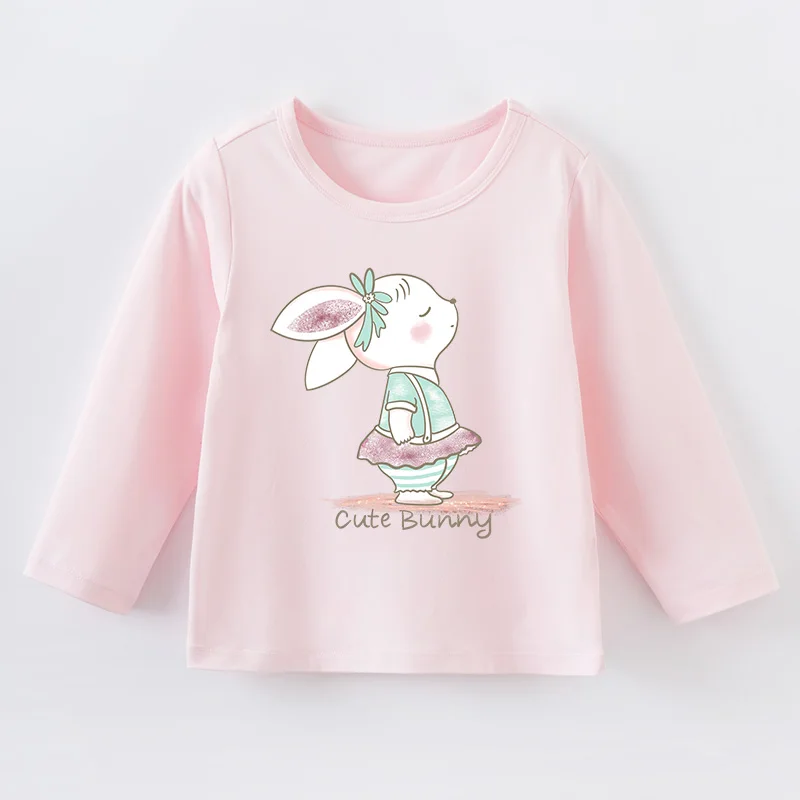 Long Sleeve Top New Style Children Outdoor Trendy Cute Lovely Spring Autumn Casual Fashion Kid Boy Girl Baby Outfit Pink T-shirt