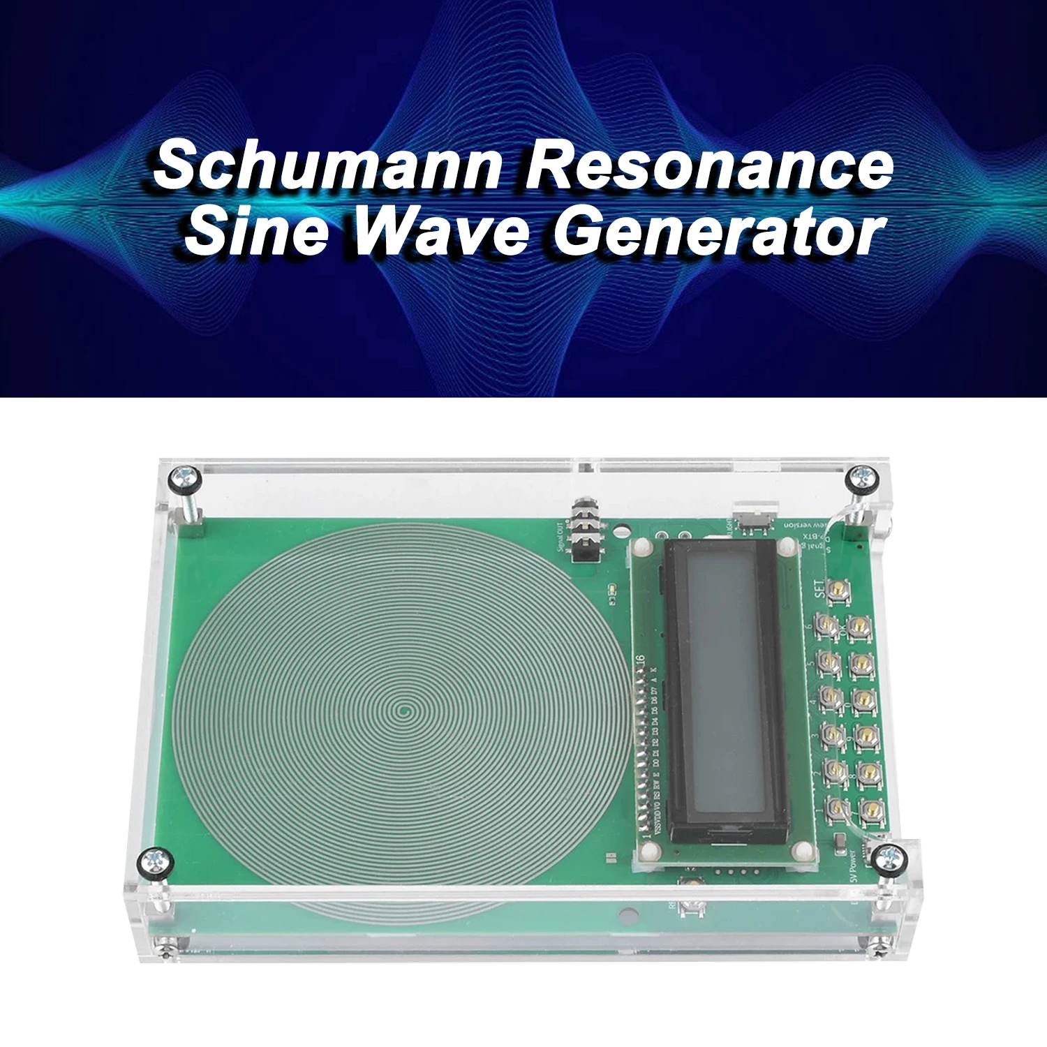 7.83Hz Schumann Wave Pulse Generator Power Supply Pulse Audio Resonator Ultra-Low Frequency for Relax Body and Mind