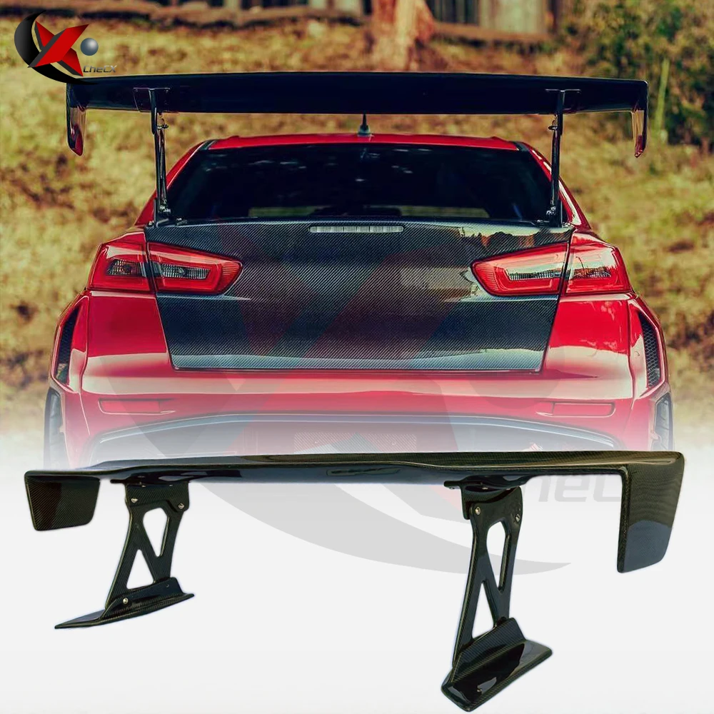 For Mitsubishi Lancer EVO10 EVO X 2009-2016 Genuine Carbon Fiber Material VT Style Rear Spoiler Racing Modified Aerodynamic Kit