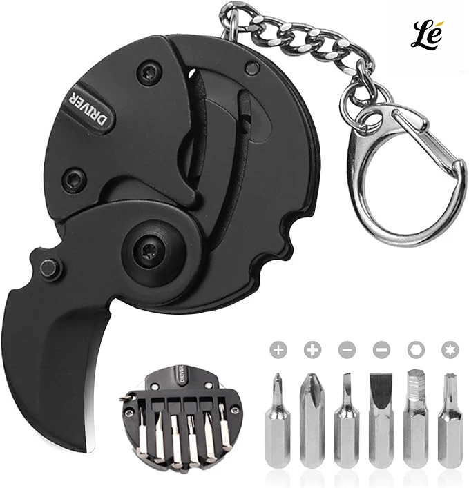 

1Pc 7-in-1 Mini Multitool Compact Folding EDC Tool With Screwdriver Set Portable Pocket Sized For Outdoor Survival&Daily Tasks
