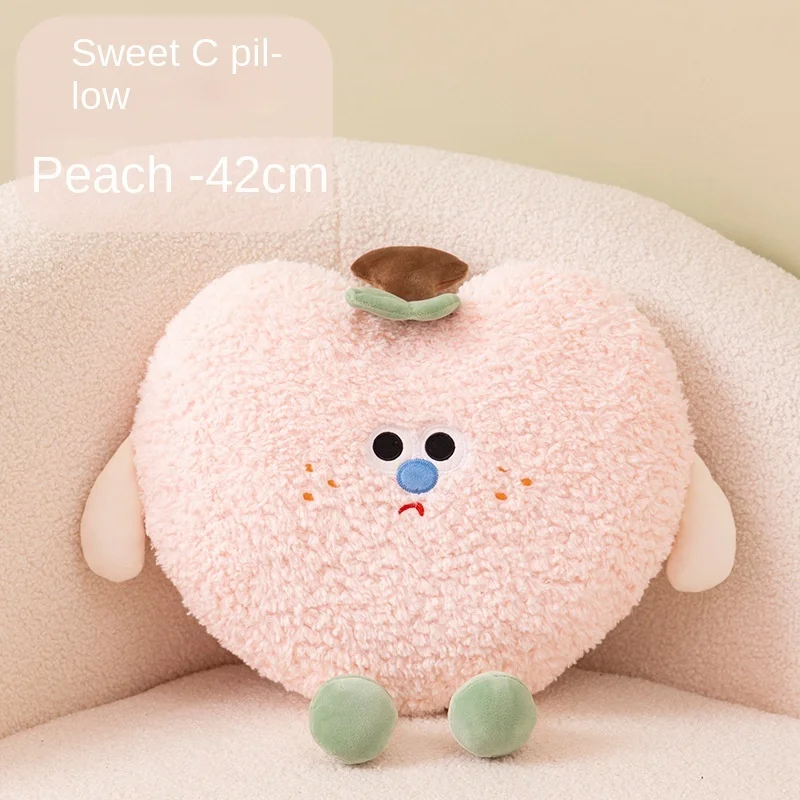 

Curled Plush plush Pillow Sad Peach Plush Pillow Happy Purple Peach Mischievous Peach Cushion as a Gift for Girls