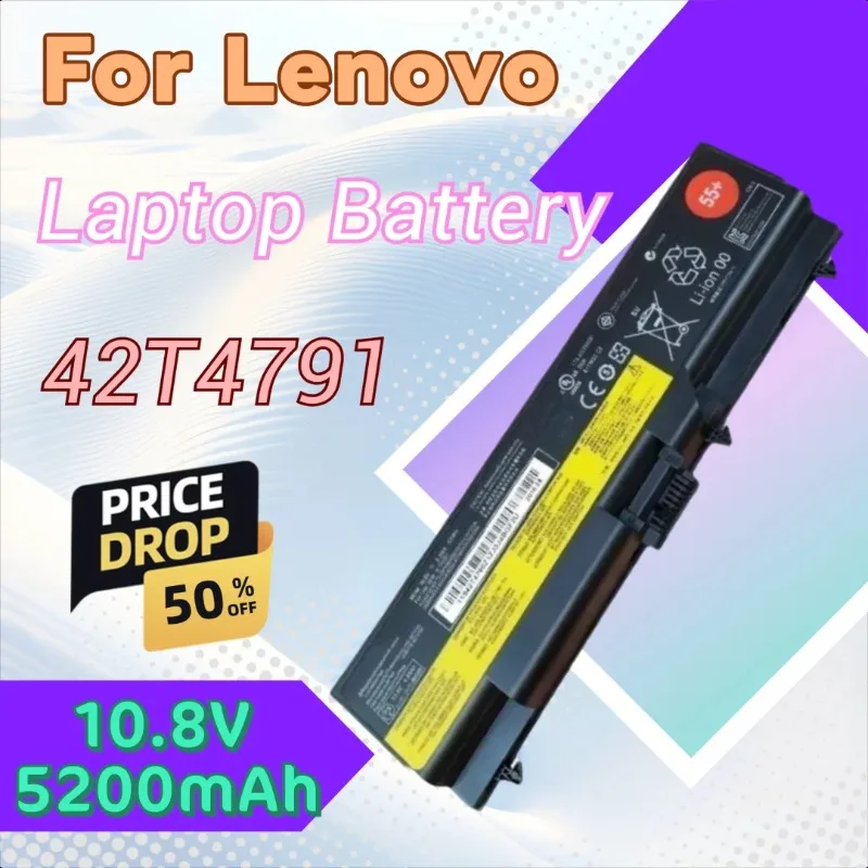 

100% New 10.8V 5200mAh Laptop Battery for Lenovo ThinkPad L510 L512 L520 T420 W510 W520 SL410 SL410k SL510 T410 T510 T510i T520