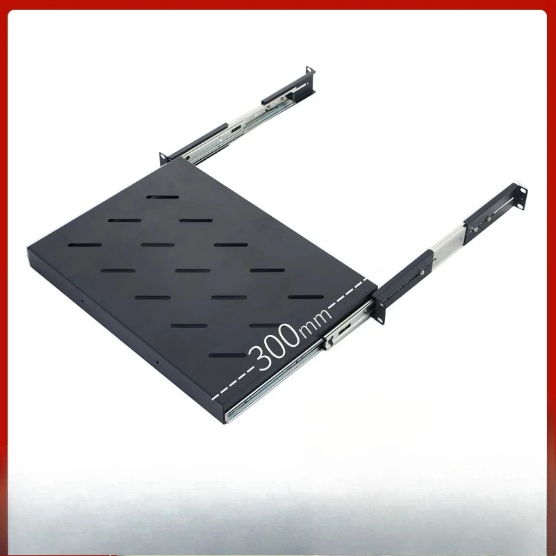 19 inch 1U cabinet keyboard sliding drawer telescopic double keyboard drawer baffle pull-out cabinet tray