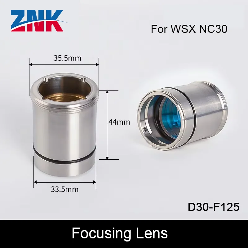 ZNK NC30 Collimating & Focusing Lens D30 F100 F125 F150mm with Lens Holder for WSX Laser Head NC30